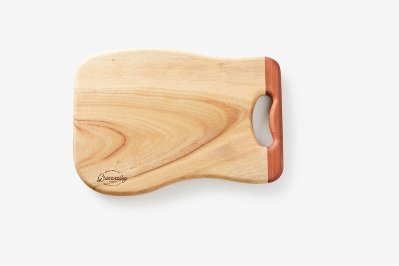 Greenvalley small red handle chopping board
